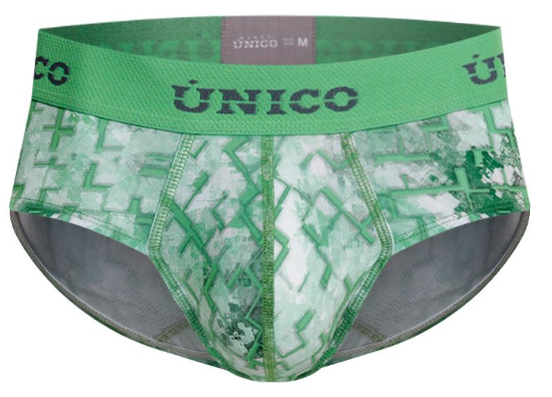 Unico 26020101102 Piramide Mens Modern Edge Briefs Green
