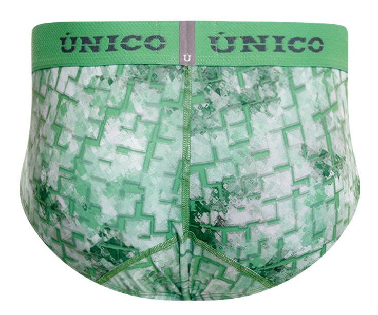 Unico 26020101102 Piramide Mens Modern Edge Briefs Green