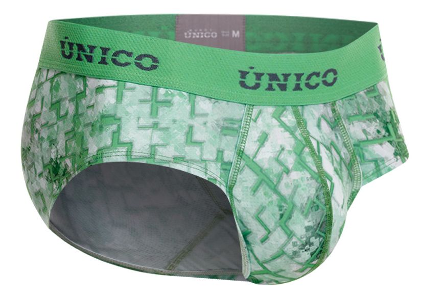 Unico 26020101102 Piramide Mens Modern Edge Briefs Green