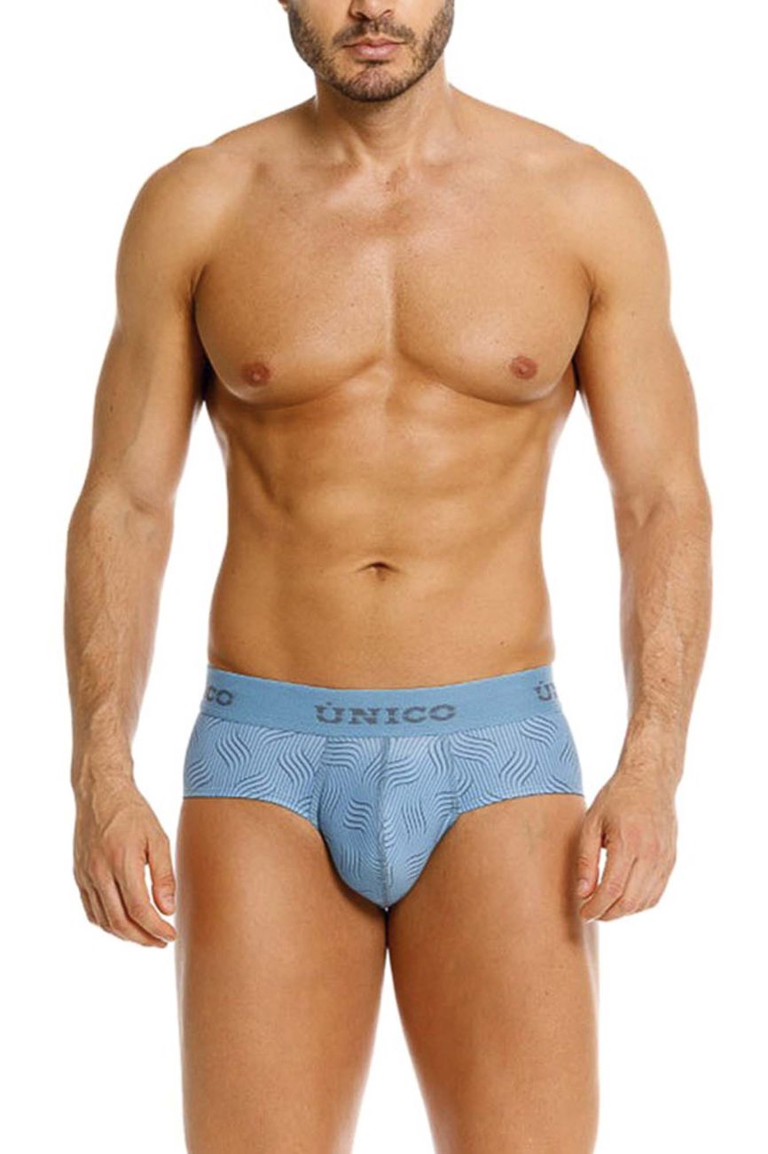 Unico 26020101111 Lenoso Mens Modern Comfortable Briefs Blue