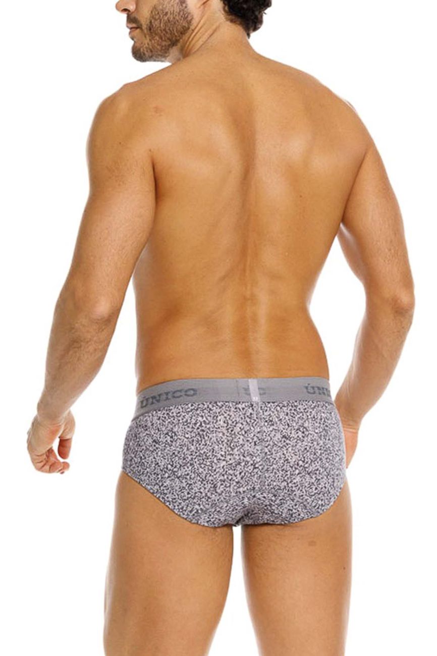 Unico 26020101114 Suede Mens Everyday Favourite Briefs Gray