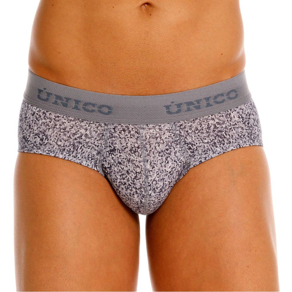 Unico 26020101114 Suede Mens Everyday Favourite Briefs Gray