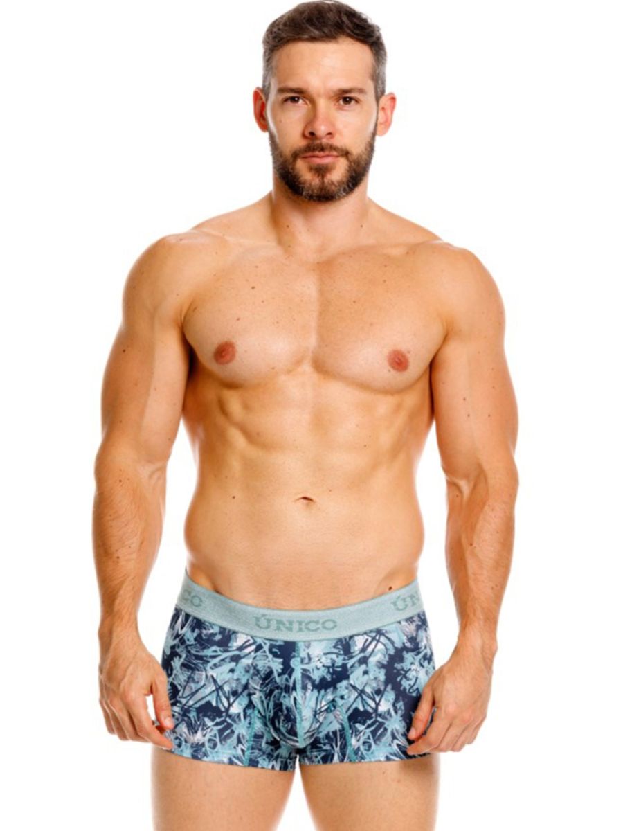 Unico 26040100112 Tags Trunks Ultimate Fusion Print Blue Plus Sizes