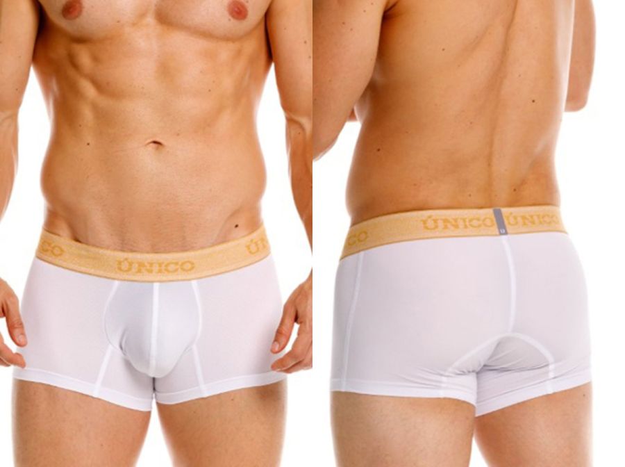 Unico 26040100125 Amber Trunks - Premium Athletic Fit White Plus Sizes