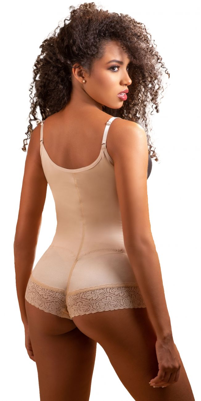 Vedette 136 Megane Open Bust Bodysuit w/ Lace Trim.