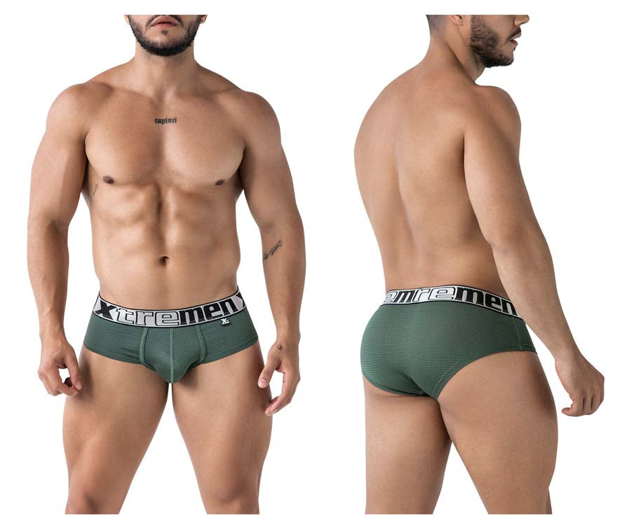 Xtremen 91221 Microfiber Mens Underwear Briefs Green