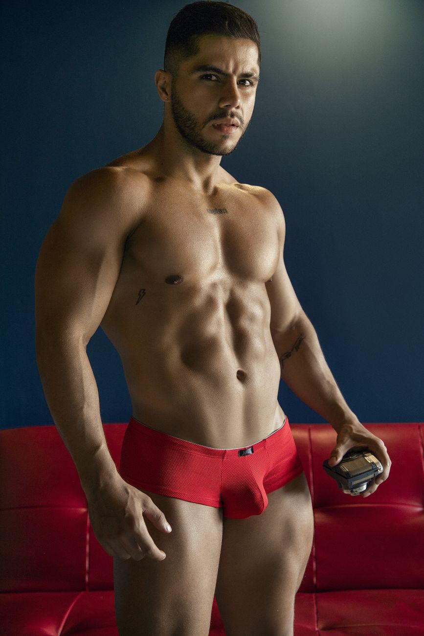 Xtremen 91225 Male Microfiber Modern & Sexy Trunks Red