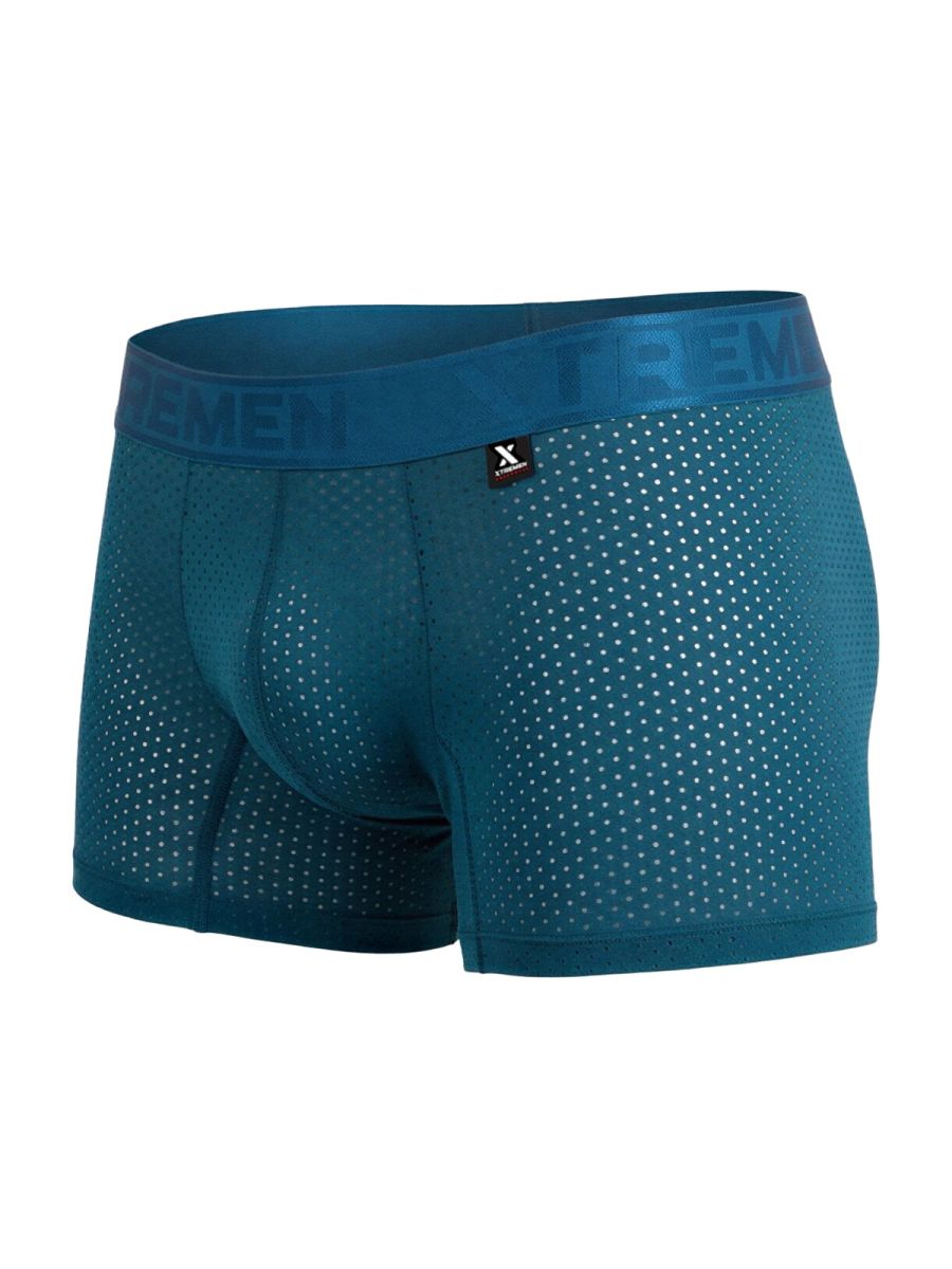 Xtremen 91251 Xtremen Mens Micro-Perforated High Performance Boxer Briefs Petrol