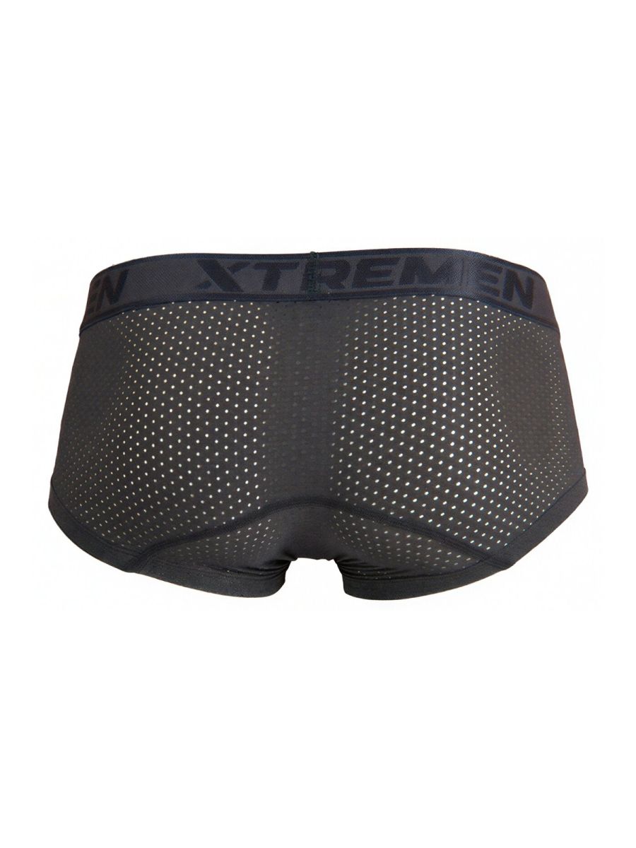 Xtremen 91252 XTREMEN Mens Signature Breathable Modern Trunks Gray
