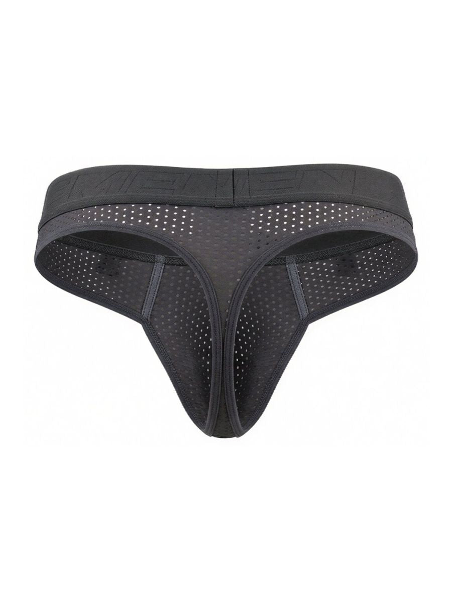 Xtremen 91268 Elite Mens Athletic Micro-Perforated Performance Thongs Gray