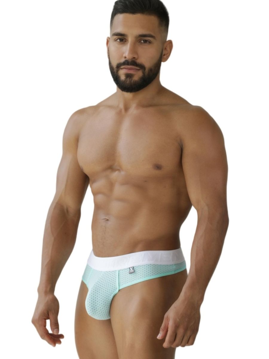 Xtremen 91268 Elite Mens Athletic Micro-Perforated Performance Thongs Seawater