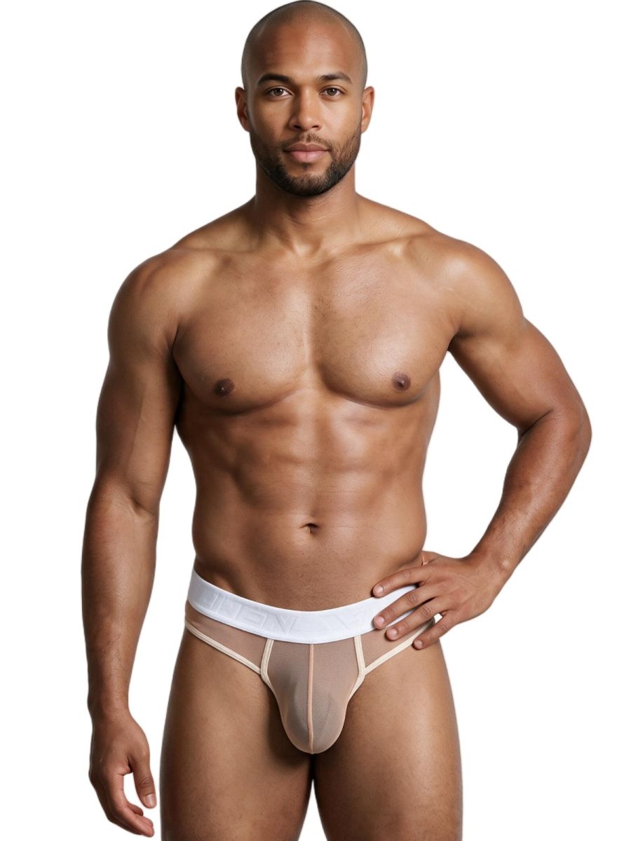 Xtremen 91278 Mens Microfiber Mesh Breathing Support Thongs Brown