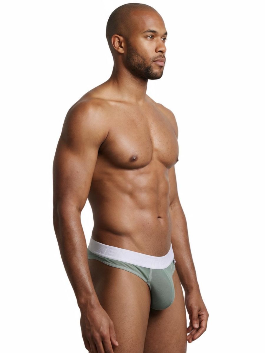 Xtremen 91278 Mens Microfiber Mesh Breathing Support Thongs Green