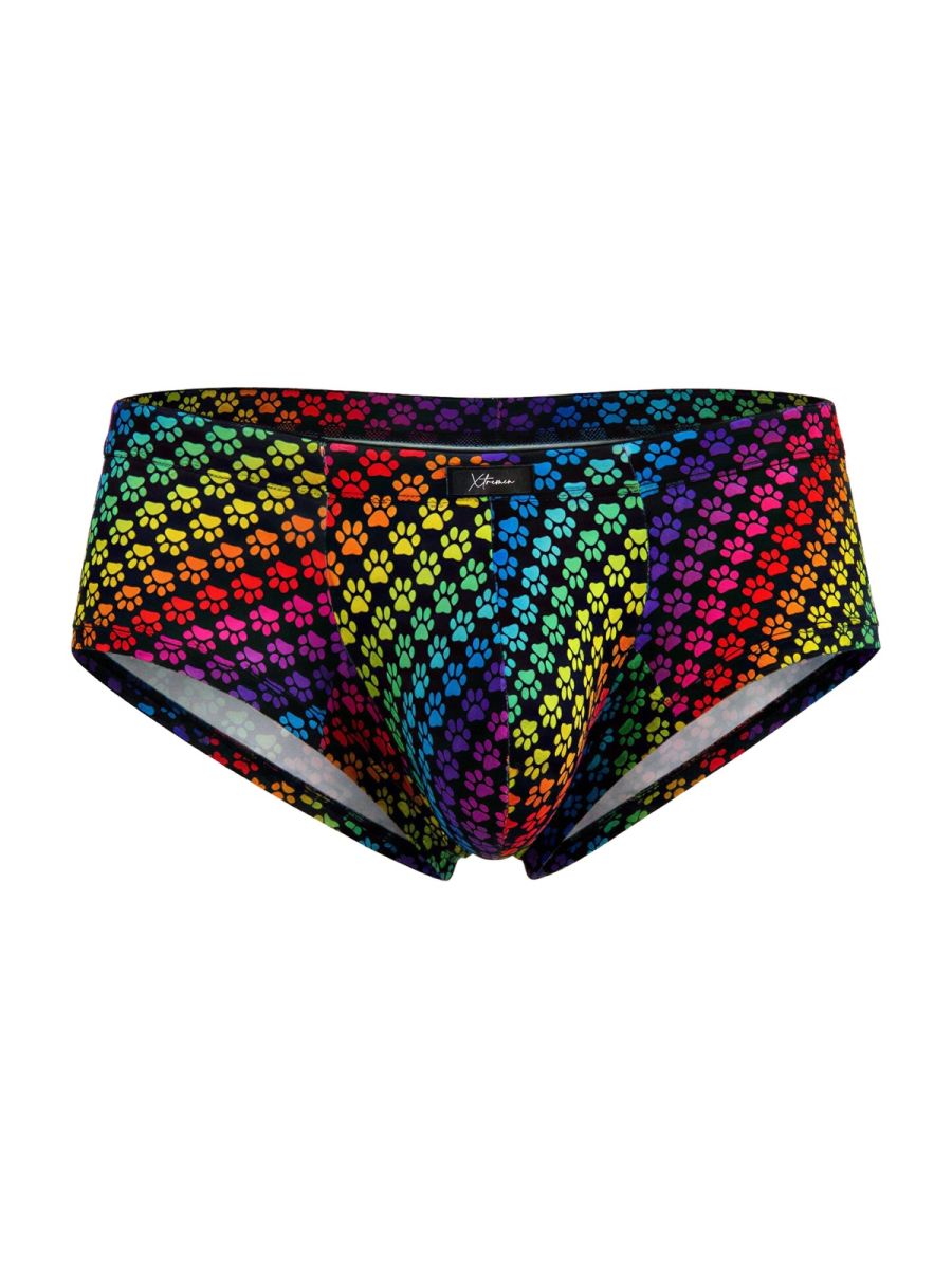 Xtremen 91283 Ultimate Low-Rise Rainbow Printed Briefs Paw Print