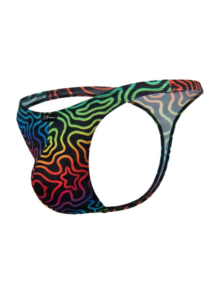 Xtremen 91284 Ultimate Rainbow Expression Men's Thong Labyrinth