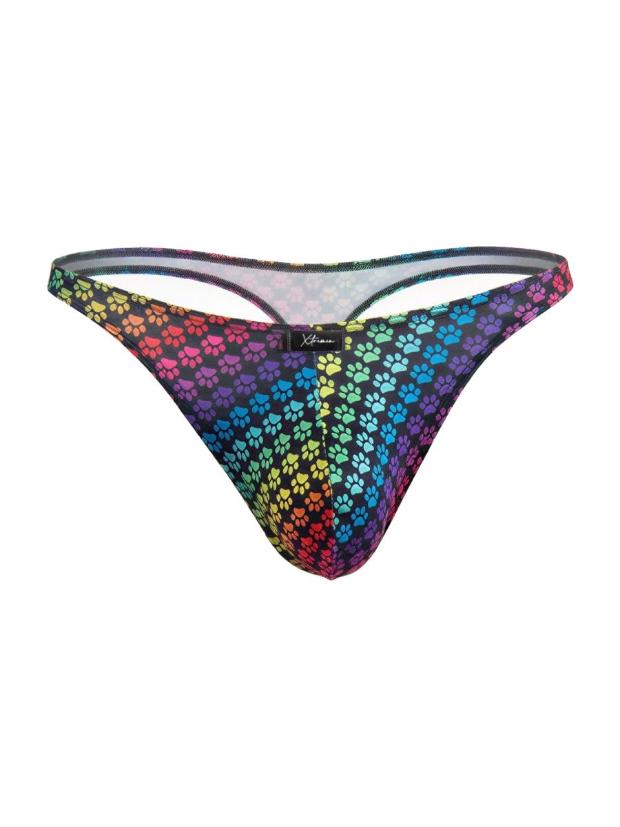 Xtremen 91284 Ultimate Rainbow Expression Men's Thong Paw Print