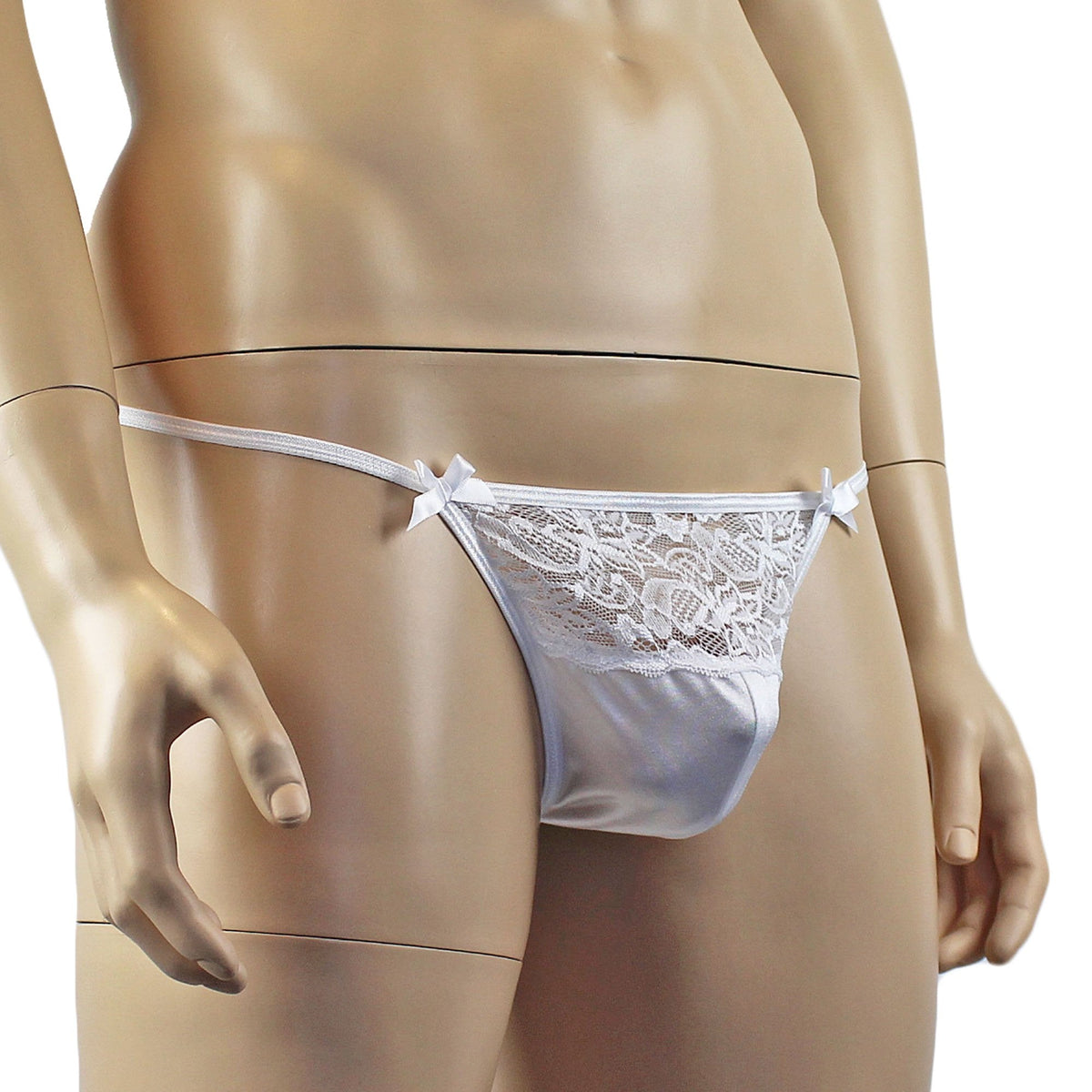 Male Romance Pouch G string with Sexy Wide Back White or Black