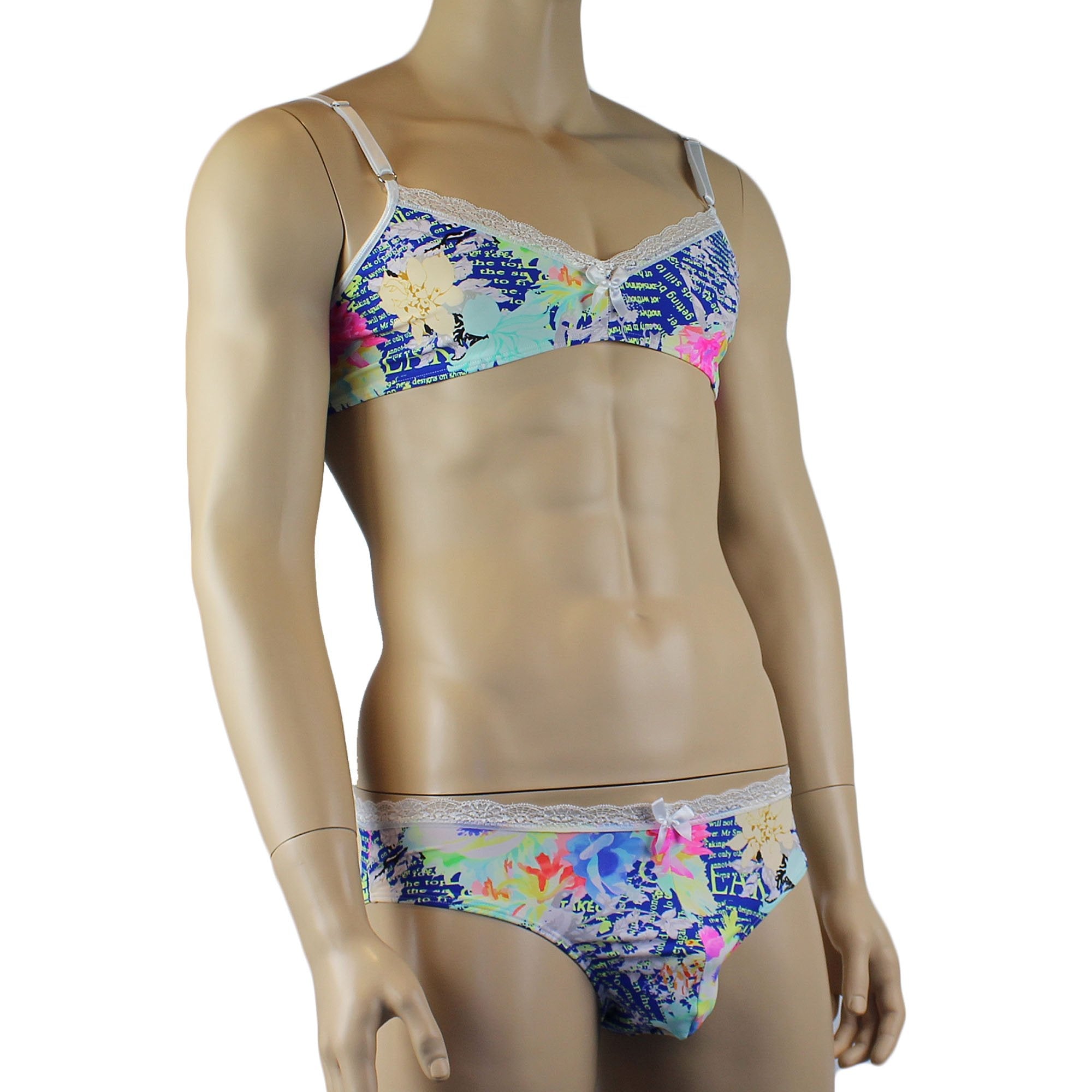 Mens Suzanne Floral Bra Top & Bikini Brief