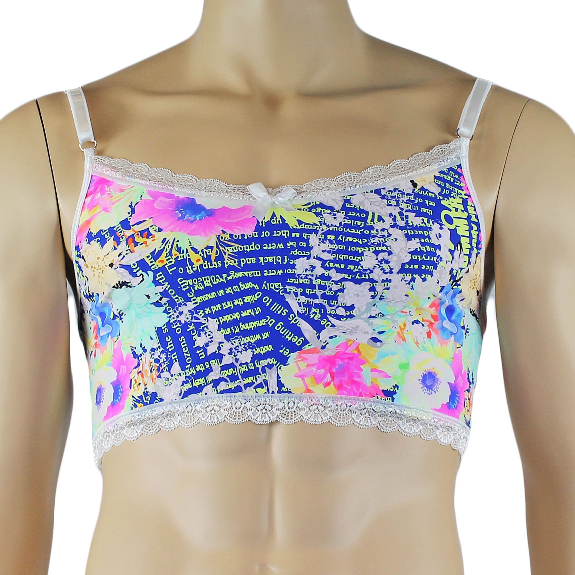 Mens Suzanne Floral Camisole Crop Top & Bikini Brief