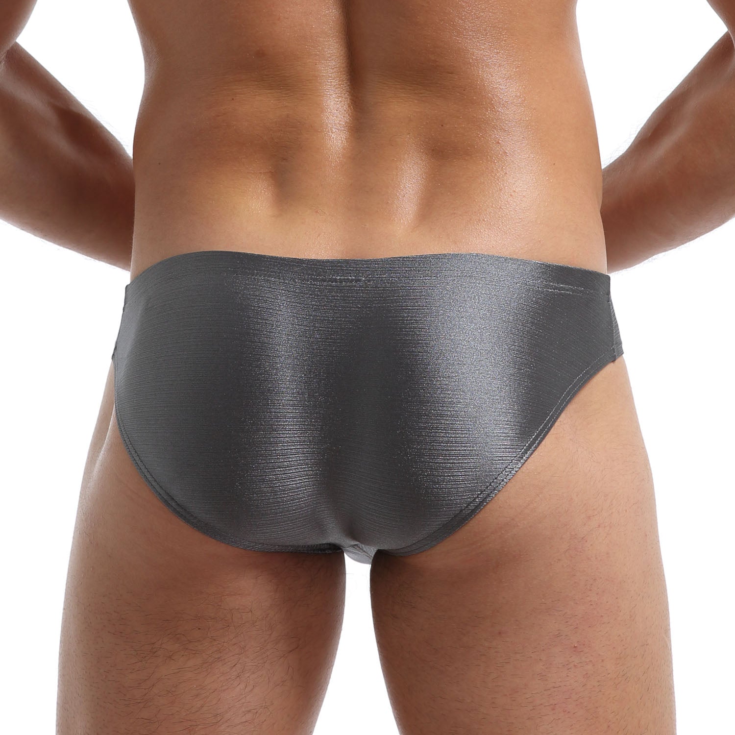 JCSTK - Mens Soft and Silky Comfortable Poly Bikini Brief Grey