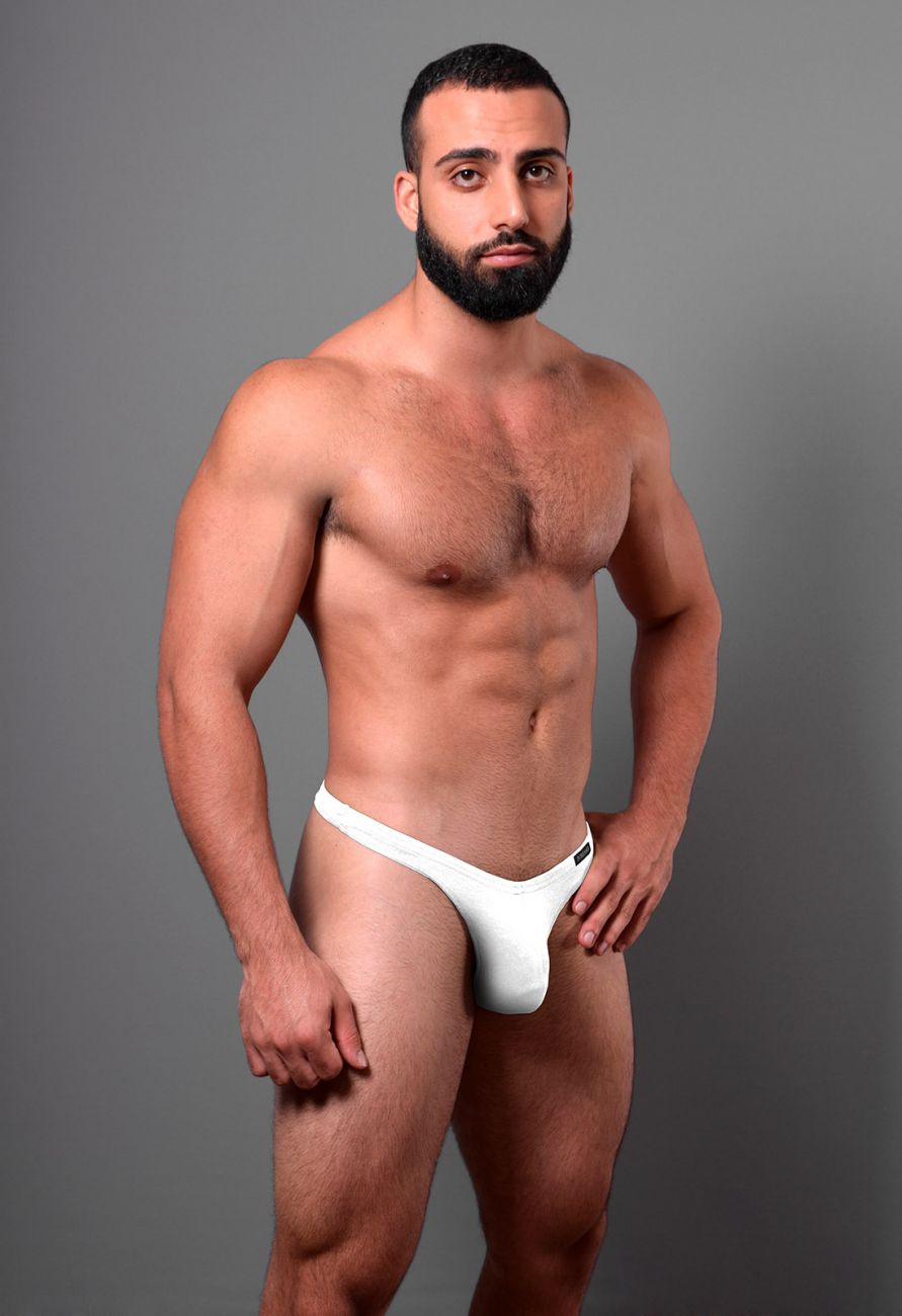 Doreanse 1392-WHT Euro Mens Thong White