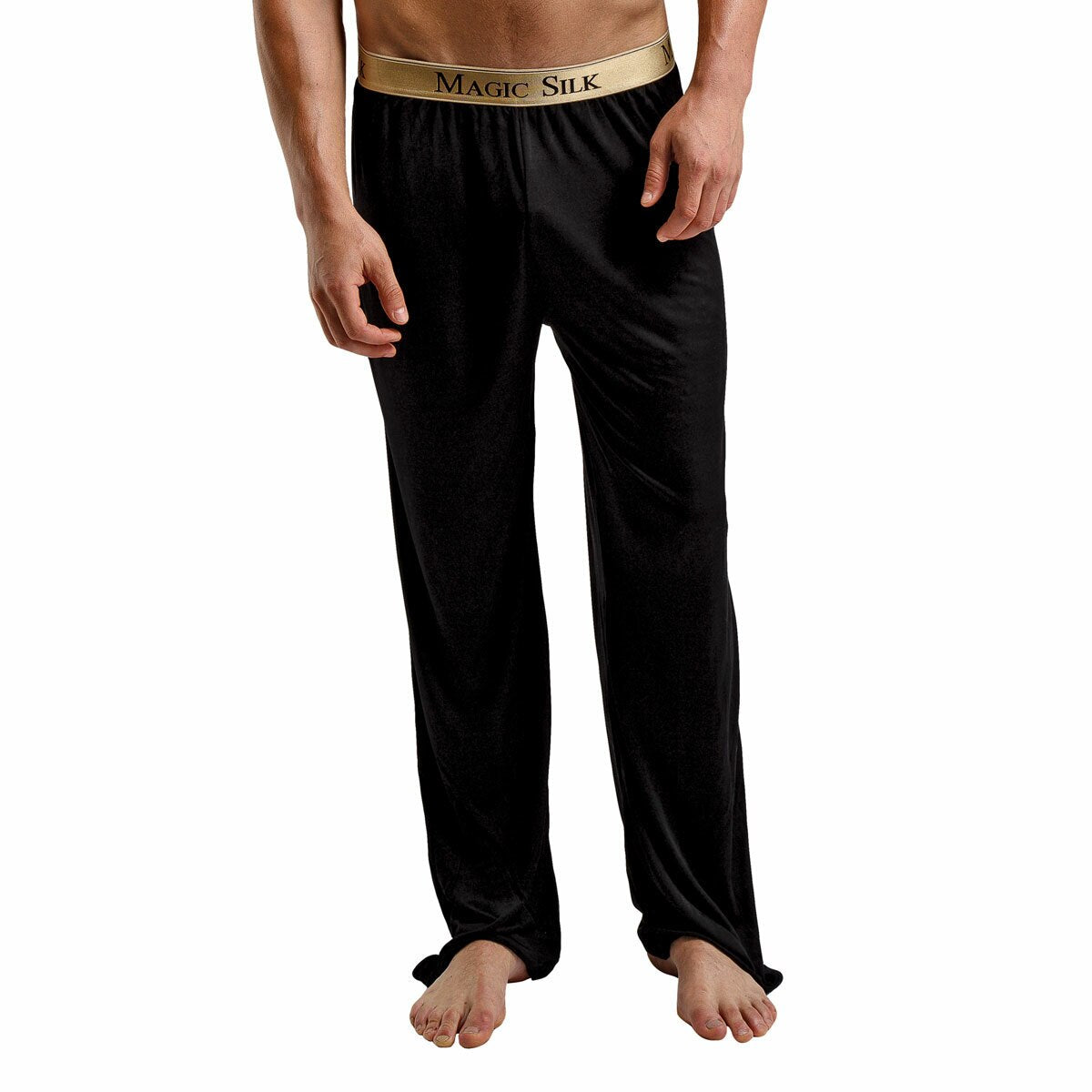 SALE - Mens Silk Knit Lounge Pant Black
