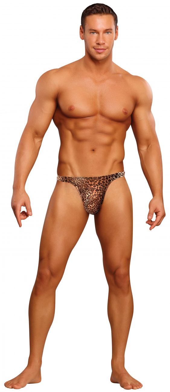 Male Power 444030 Animal Wonder Mens Thong Leopard
