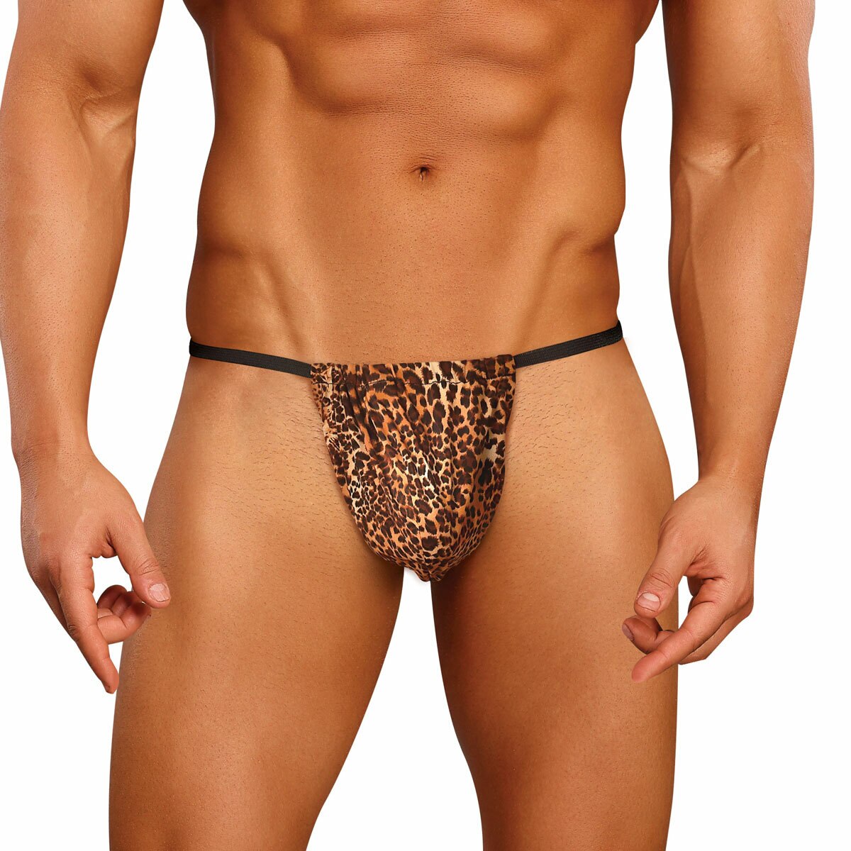 Mens Leopard Print Posing Pouch