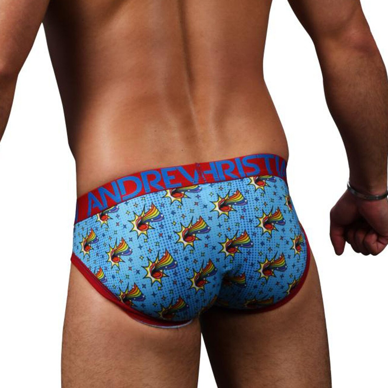 SALE - Mens Andrew Christian Out & Proud Rainbow Bikini Brief