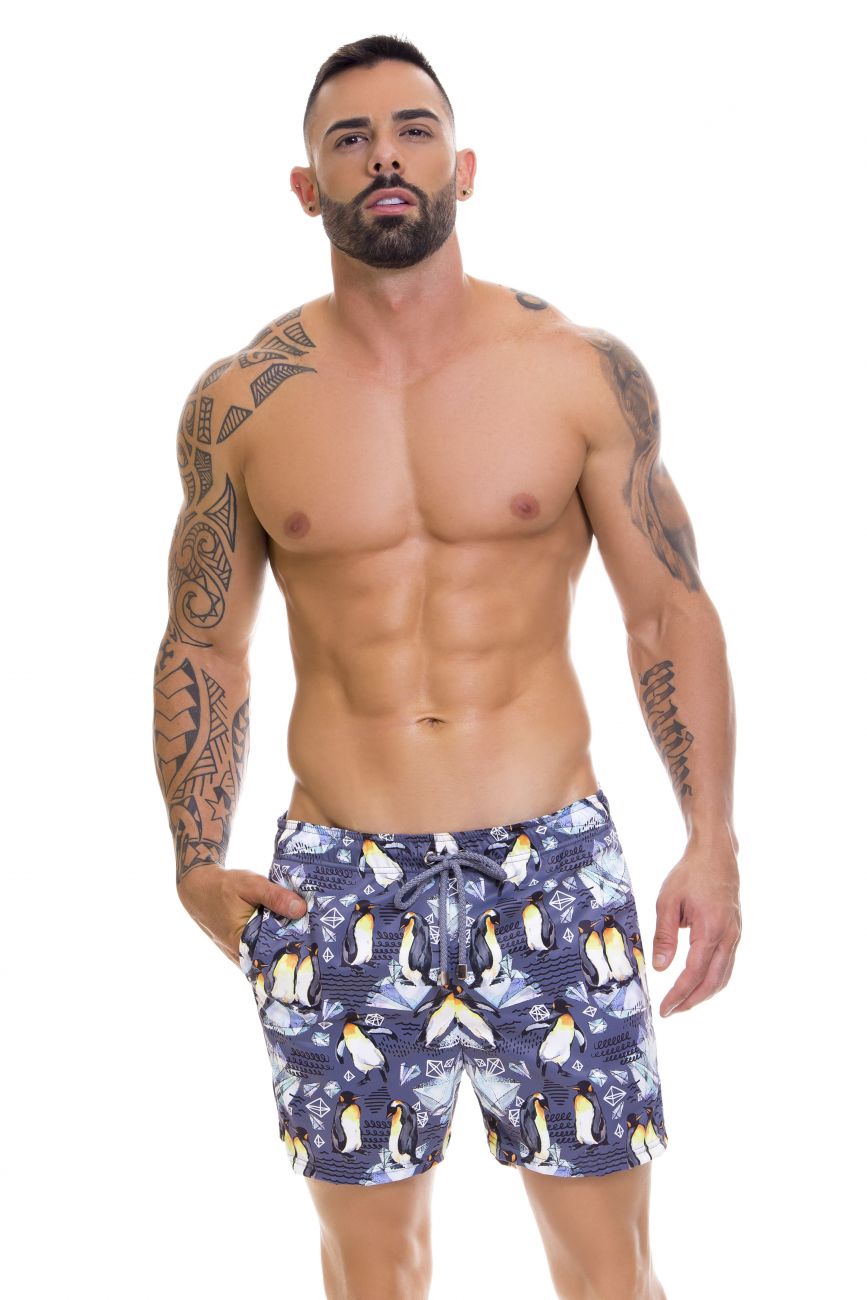Clever 0666 Flowers Long Swim Trunks Printed
