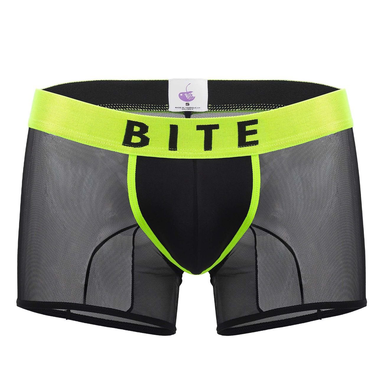 BiteWear BW2023103 Luminous Lime Trunks Black Green
