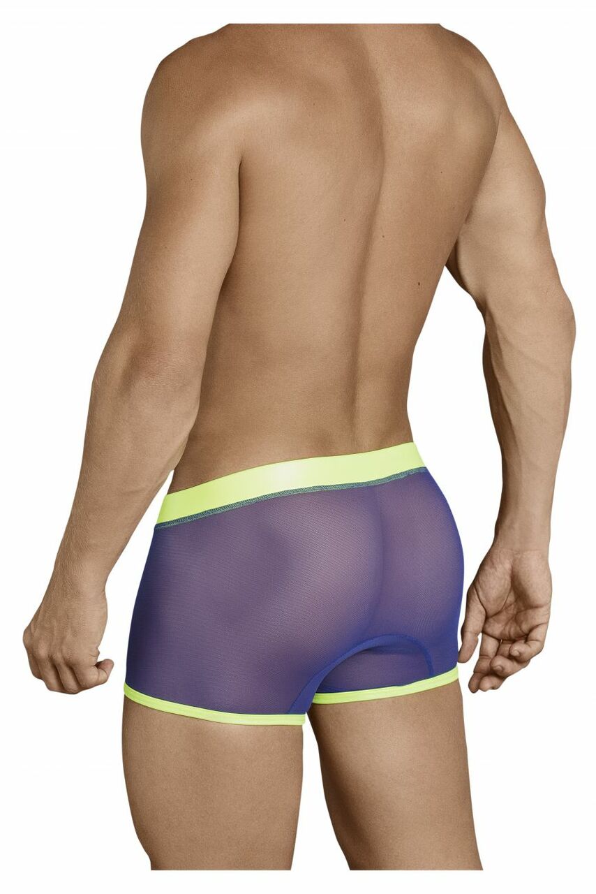 SALE - Mens Sheer Lace Up Front Boxer Briefs Blue and Green