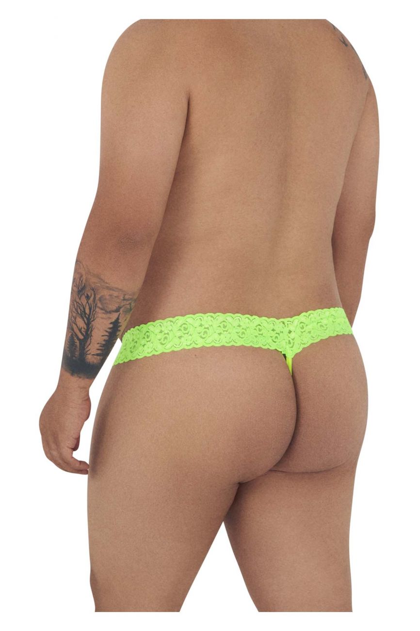 CandyMan 99370X Alluring Thongs Hot Green Plus Sizes