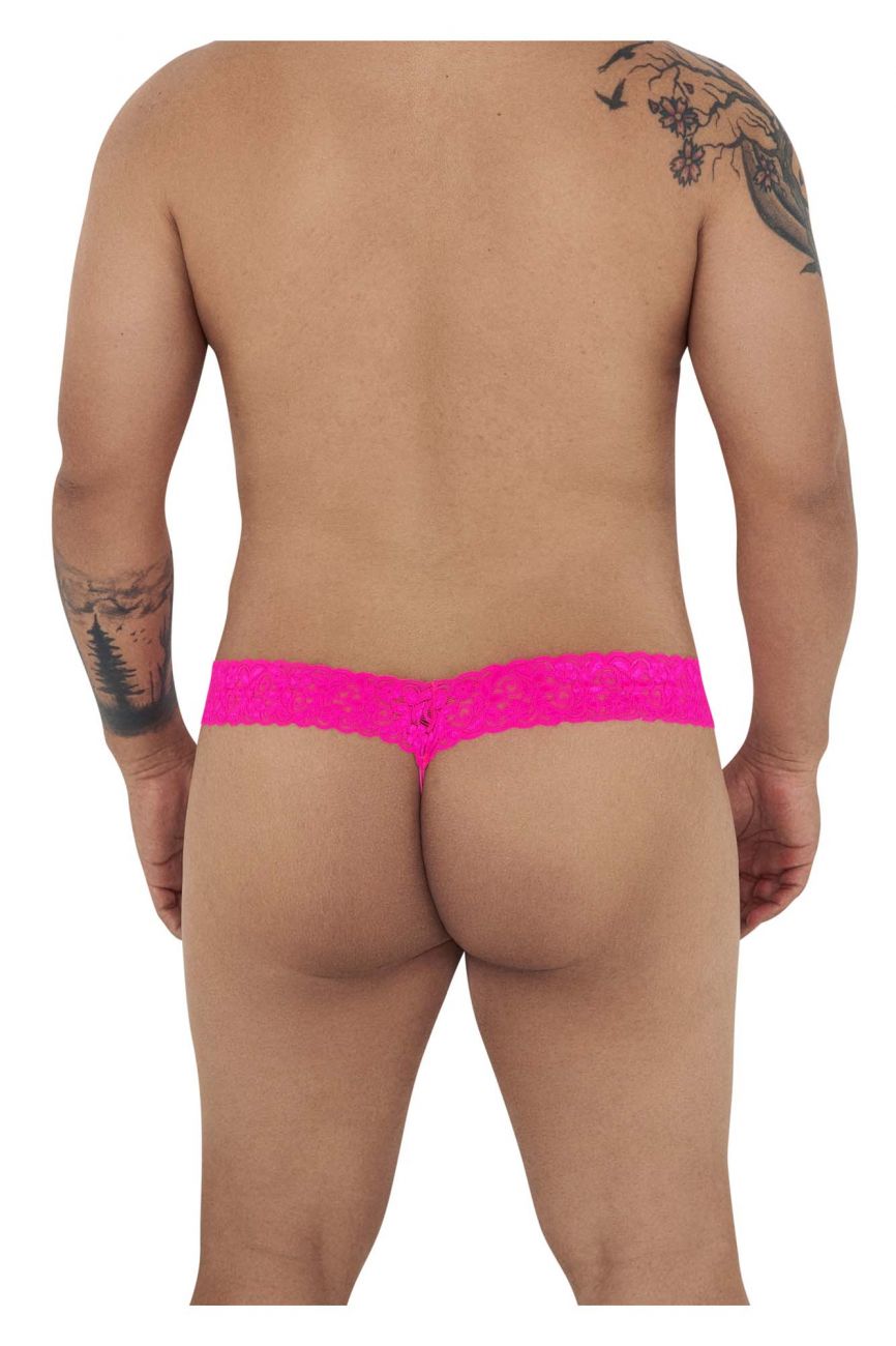 CandyMan 99370X Alluring Thongs Hot Pink Plus Sizes