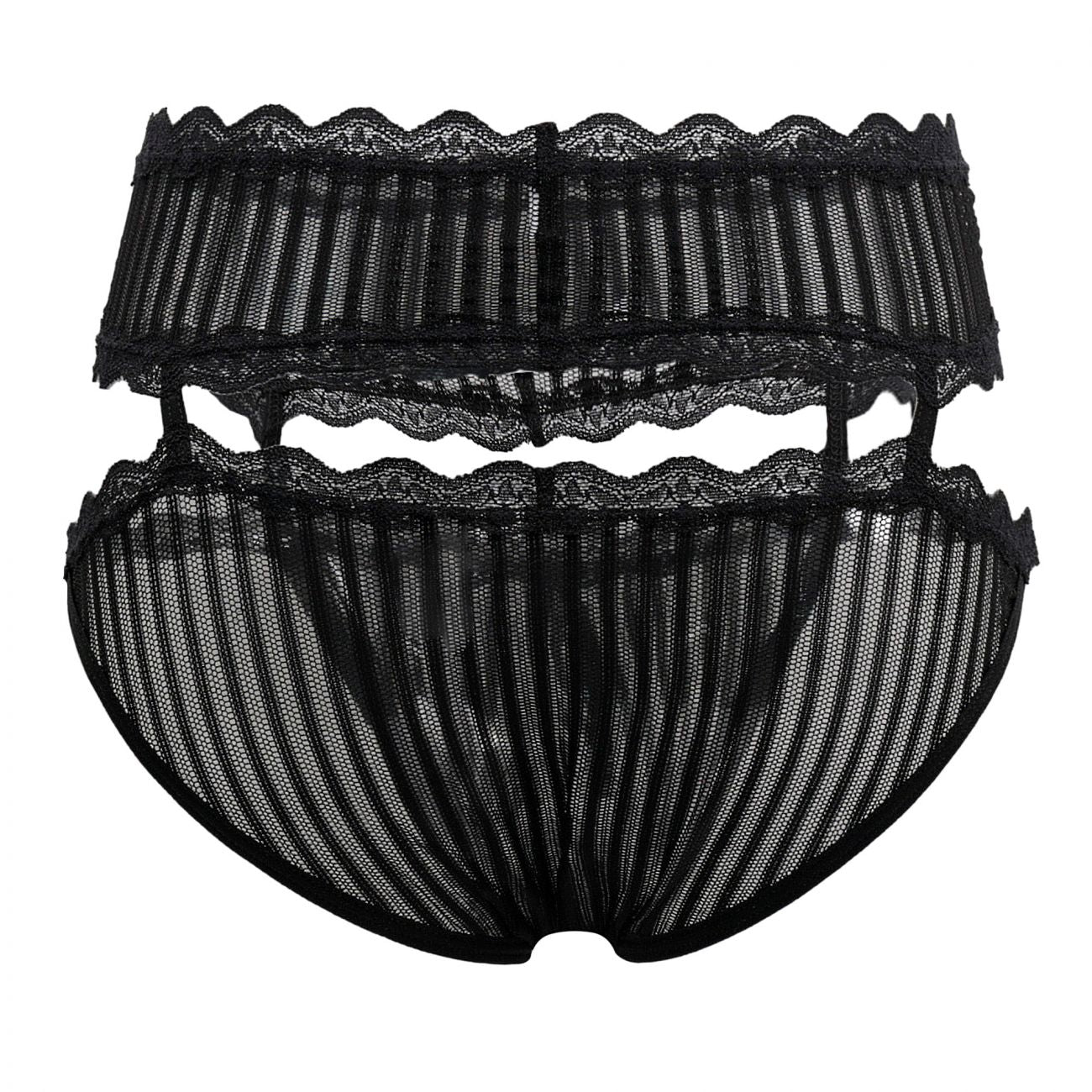 CandyMan 99417 Garter Belt Briefs Black