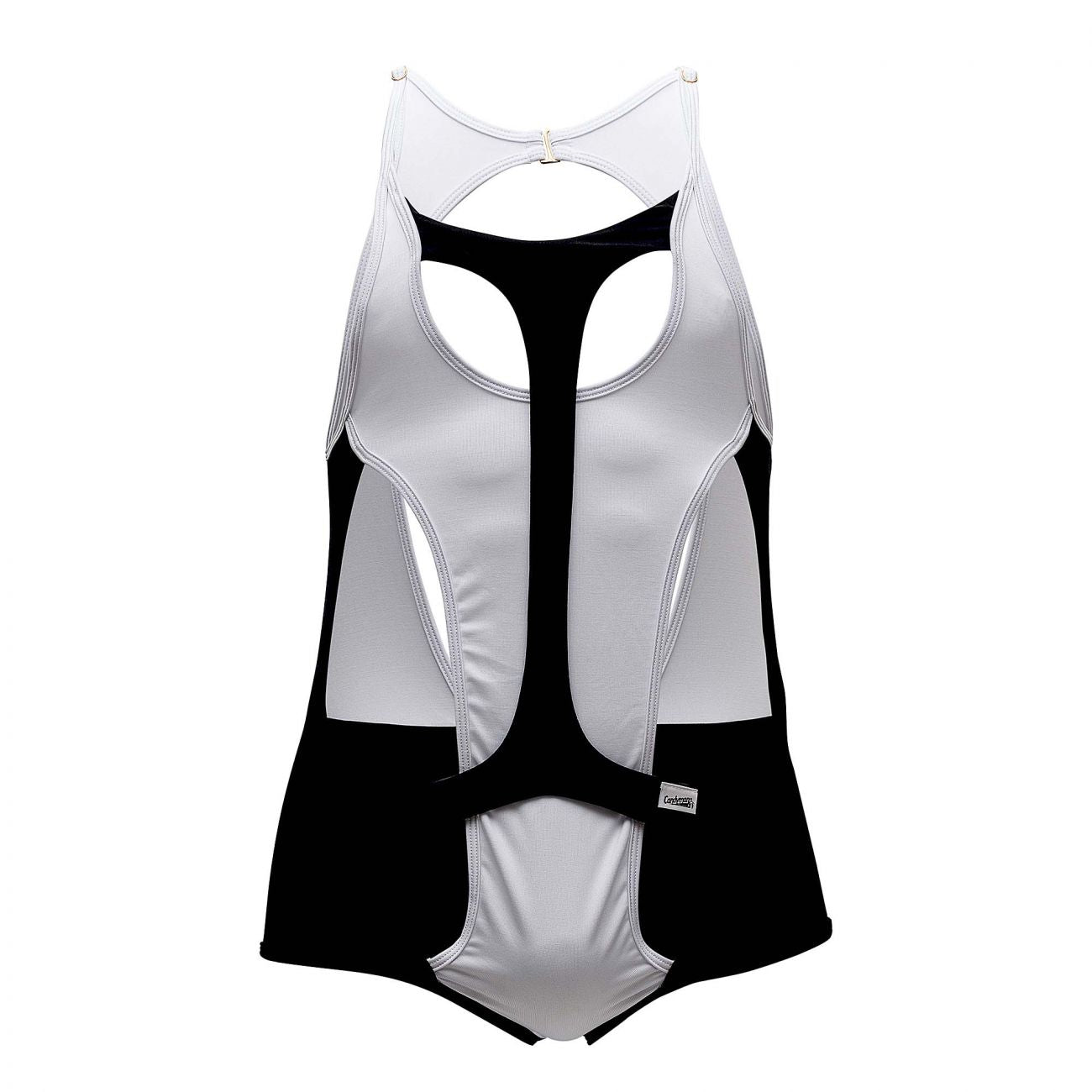 CandyMan 99432 Inside Out Bodysuit Black and White