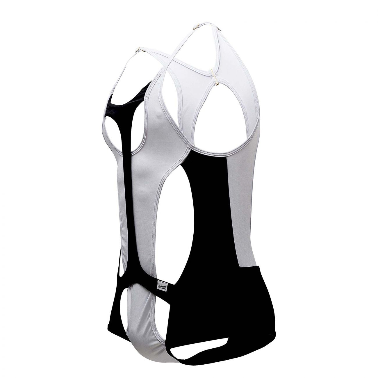 CandyMan 99432 Inside Out Bodysuit Black and White