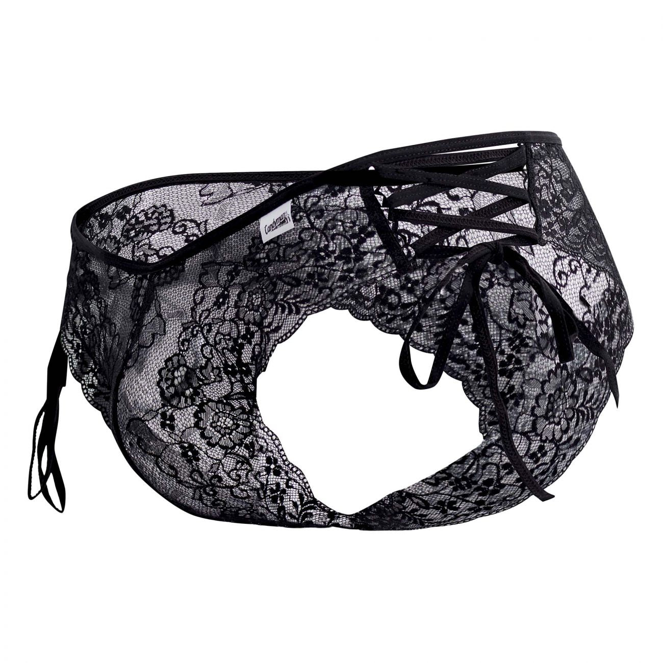 CandyMan 99488 Side Tie Lace Bikini Black