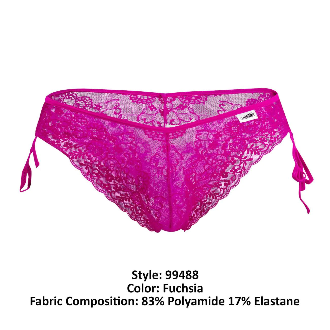 CandyMan 99488 Side Tie Lace Bikini Fuchsia