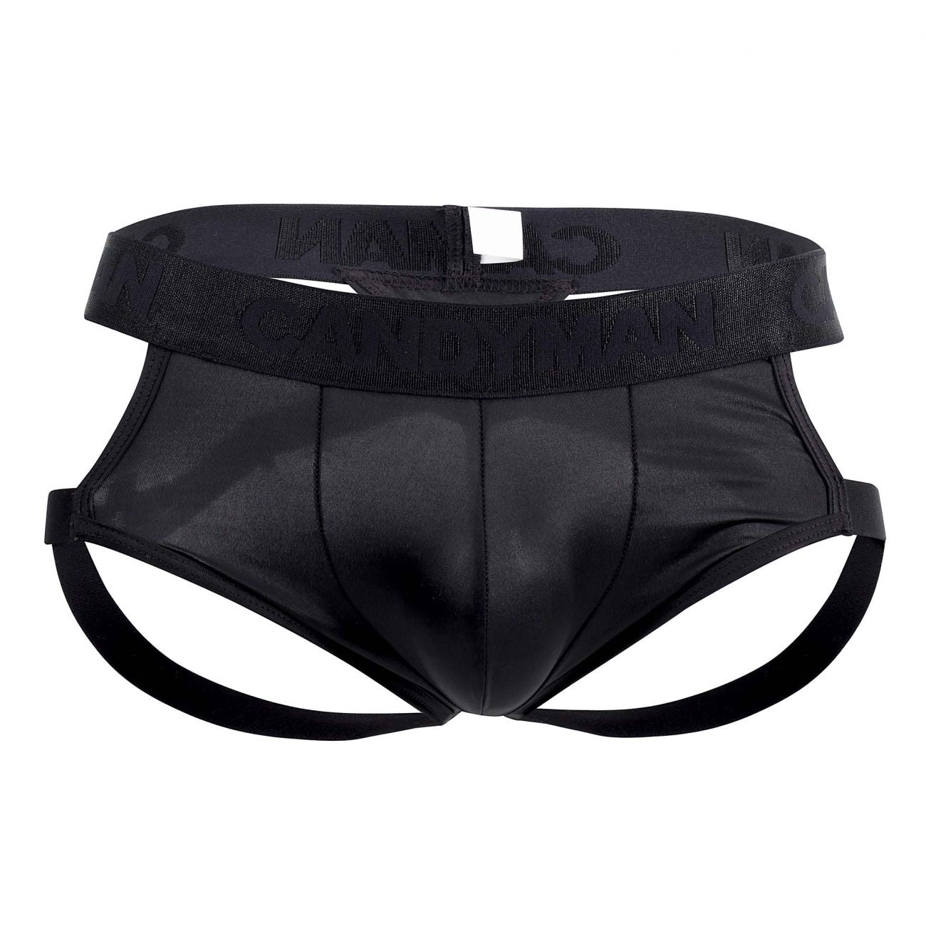 CandyMan 99494X G-String Jockstrap Black Plus Sizes