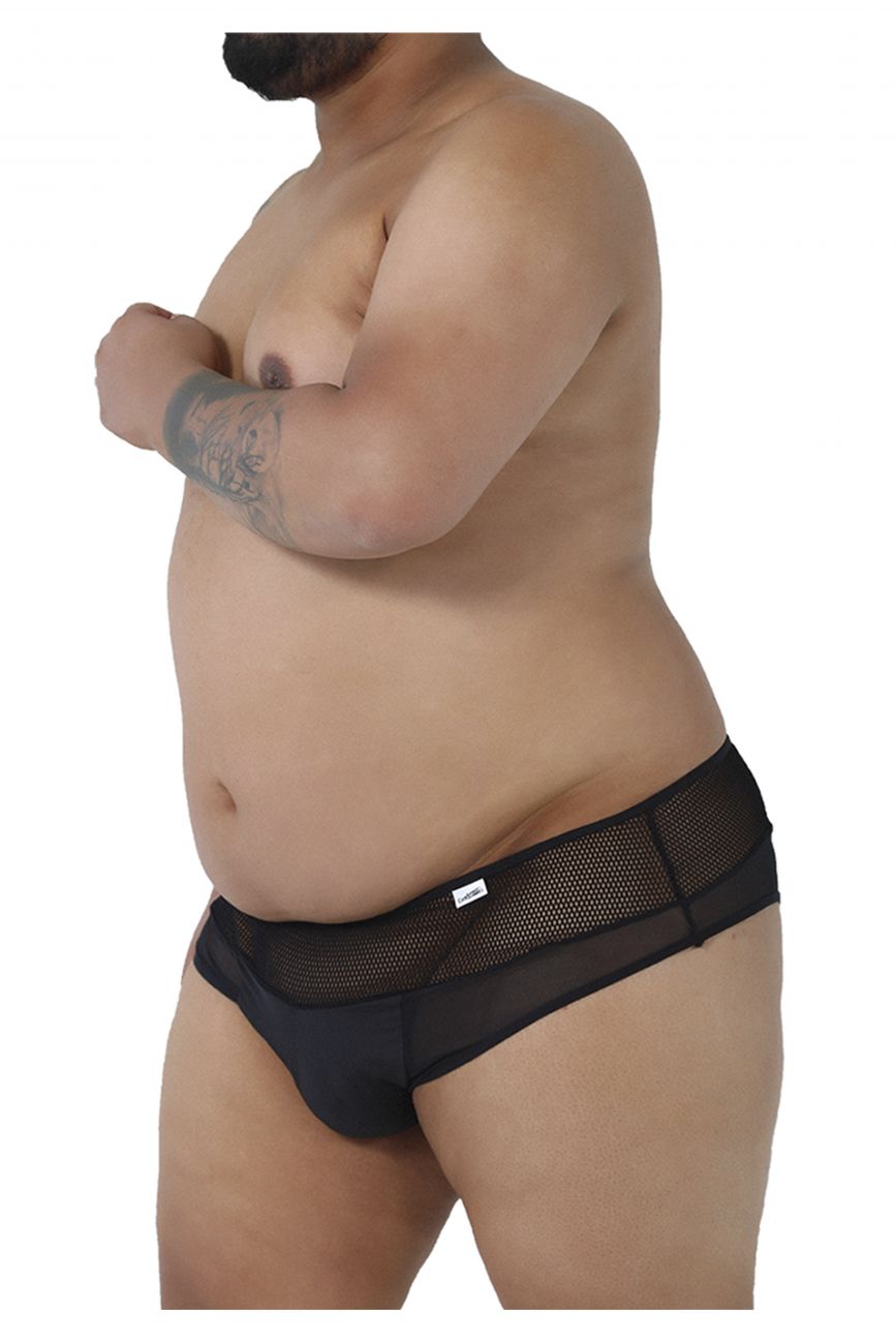 CandyMan 99495X Mesh Briefs Black Plus Sizes