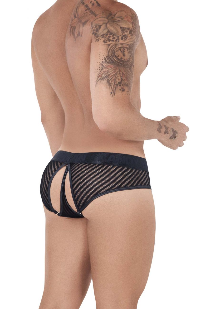 CandyMan 99512 Mesh-Stripes Bikini Black