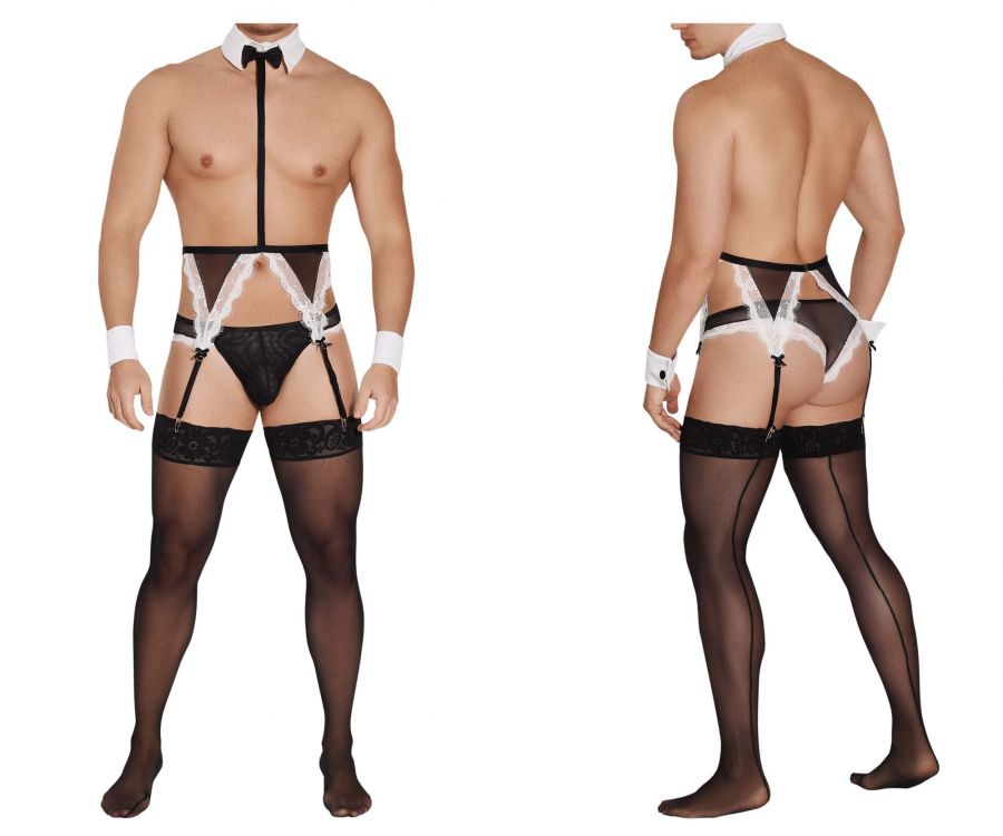 CandyMan 99553 French Maid Costume Outfit Black & White