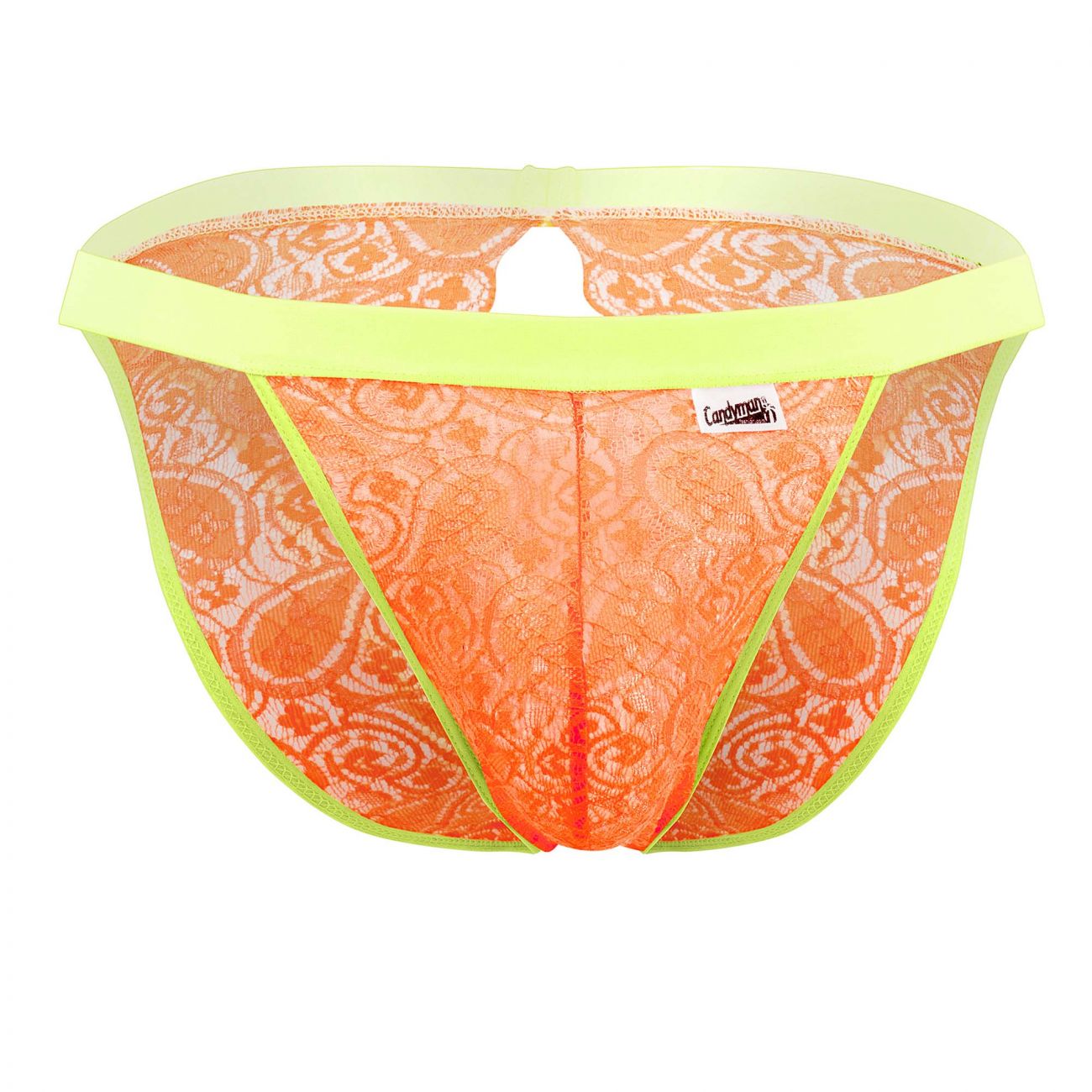 CandyMan 99554 Lace Peekaboo Bikini Hot Orange