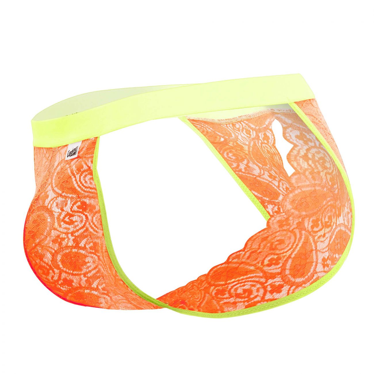 CandyMan 99554 Lace Peekaboo Bikini Hot Orange