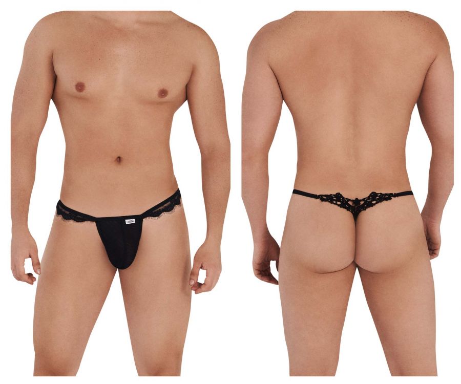 CandyMan 99563 Mesh-Lace G-String Black