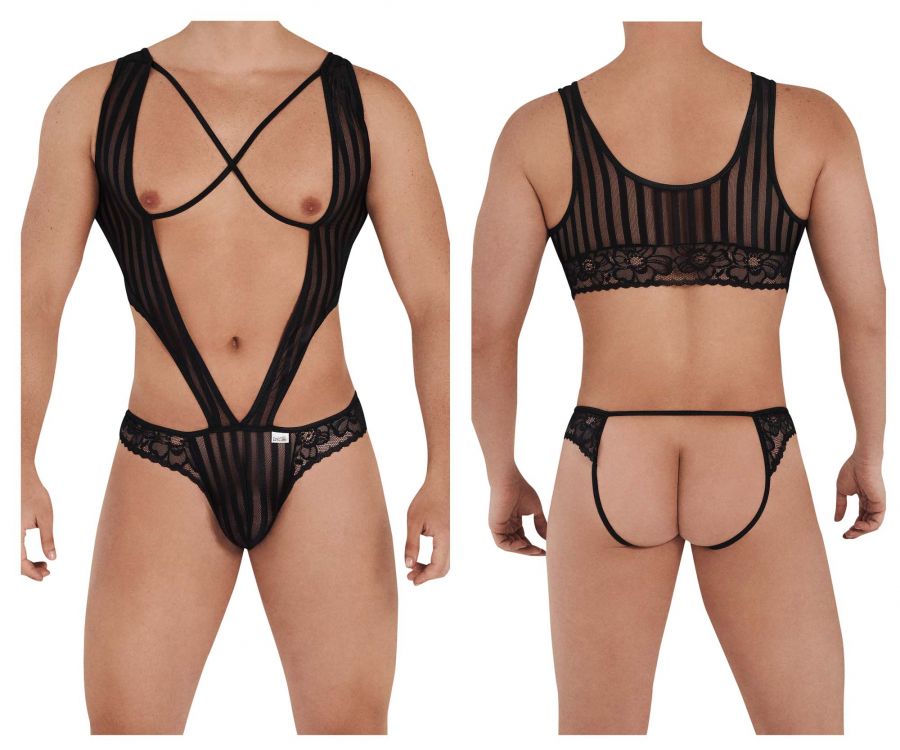 CandyMan 99574 Harness-Bodysuit Outfit Black