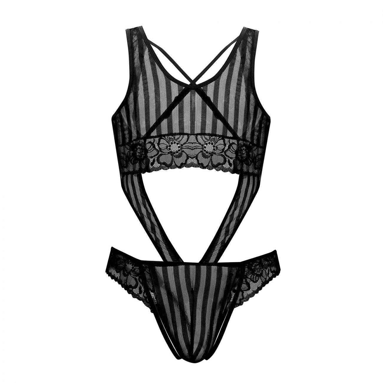 CandyMan 99574 Harness-Bodysuit Outfit Black