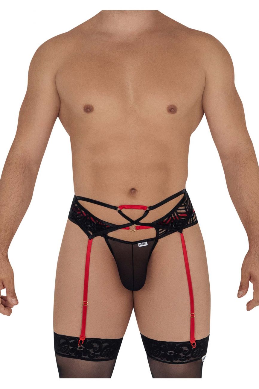 CandyMan 99588 Lace Garter G-String Black
