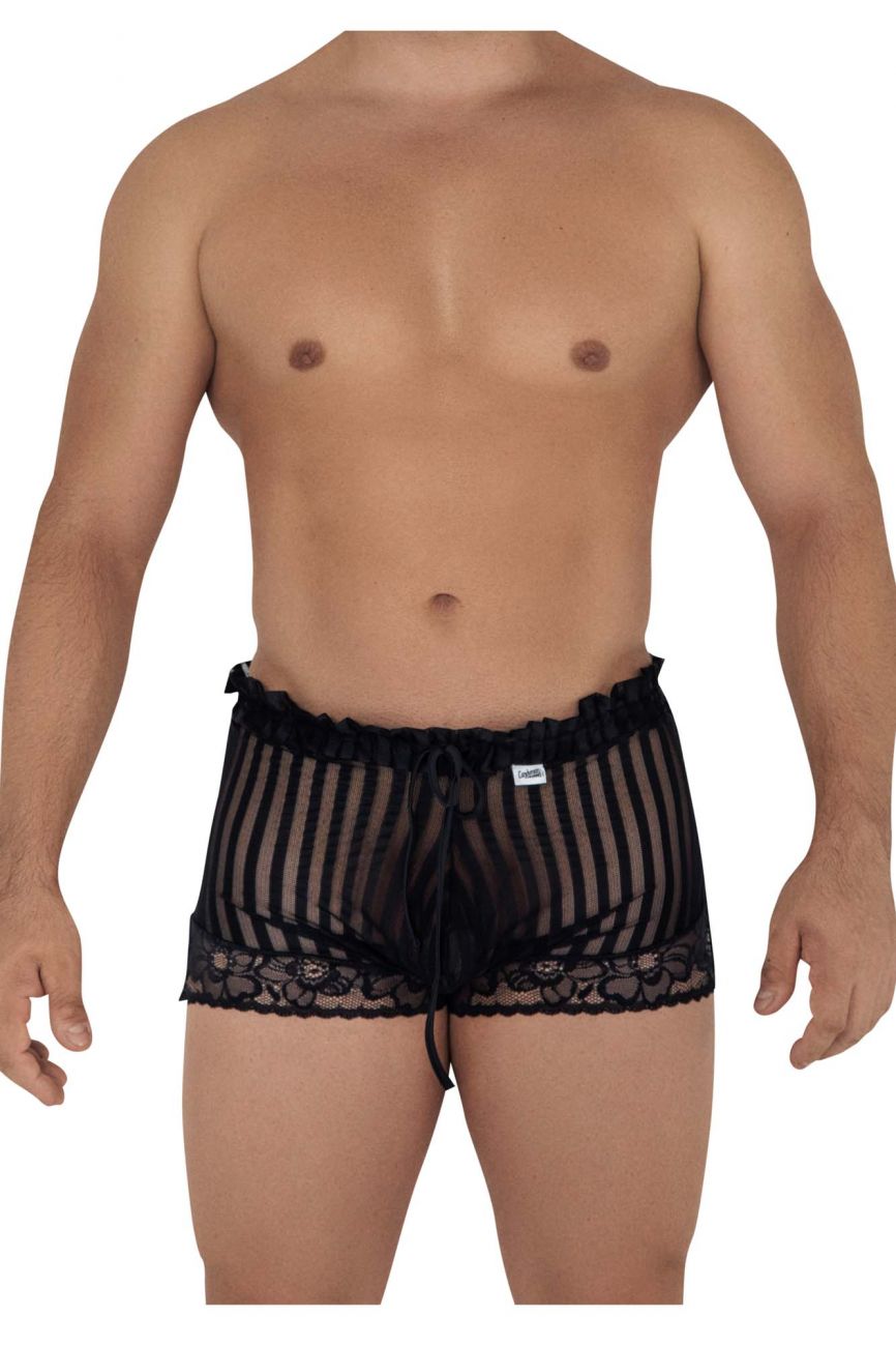 CandyMan 99601 Lounge Pajama Shorts Black